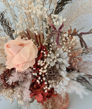 Load image into Gallery viewer, Autumn colours everlasting flowers in clay pot
