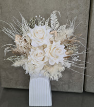 Load image into Gallery viewer, Everlasting flowers cake topper x 2 – off white &amp; gold
