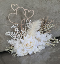 Load image into Gallery viewer, Everlasting flowers cake topper x 2 – off white &amp; gold
