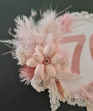 Load image into Gallery viewer, 70th Birthday Everlasting flowers cake topper
