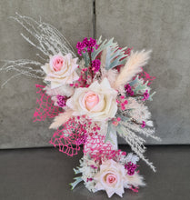 Load image into Gallery viewer, Everlasting flowers cake topper x 2 – Pink, fuchsia &amp; green
