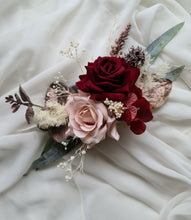 Load image into Gallery viewer, Double cake topper in blush pink &amp; burgundy colours
