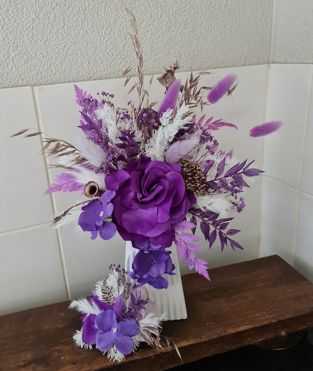 Everlasting flowers cake topper x 2 – Purple