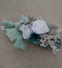 Load image into Gallery viewer, Sage &amp; white Everlasting buttonhole
