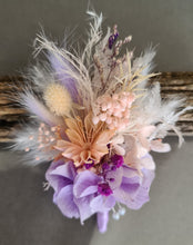 Load image into Gallery viewer, Blush pink &amp; purple everlasting flowers buttonhole
