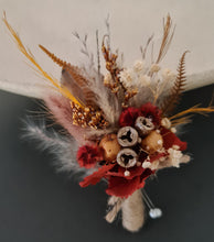 Load image into Gallery viewer, Rustic buttonhole with gum nuts &amp; stirlingia
