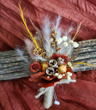 Load image into Gallery viewer, Rustic buttonhole with gum nuts &amp; stirlingia
