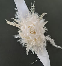 Load image into Gallery viewer, Everlasting flowers school formal / prom set – corsage, buttonhole &amp; hair flowers
