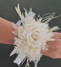 Load image into Gallery viewer, Everlasting flowers school formal / prom set – corsage, buttonhole &amp; hair flowers
