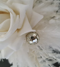 Load image into Gallery viewer, Everlasting flowers school formal / prom corsage – White &amp; champagne gold
