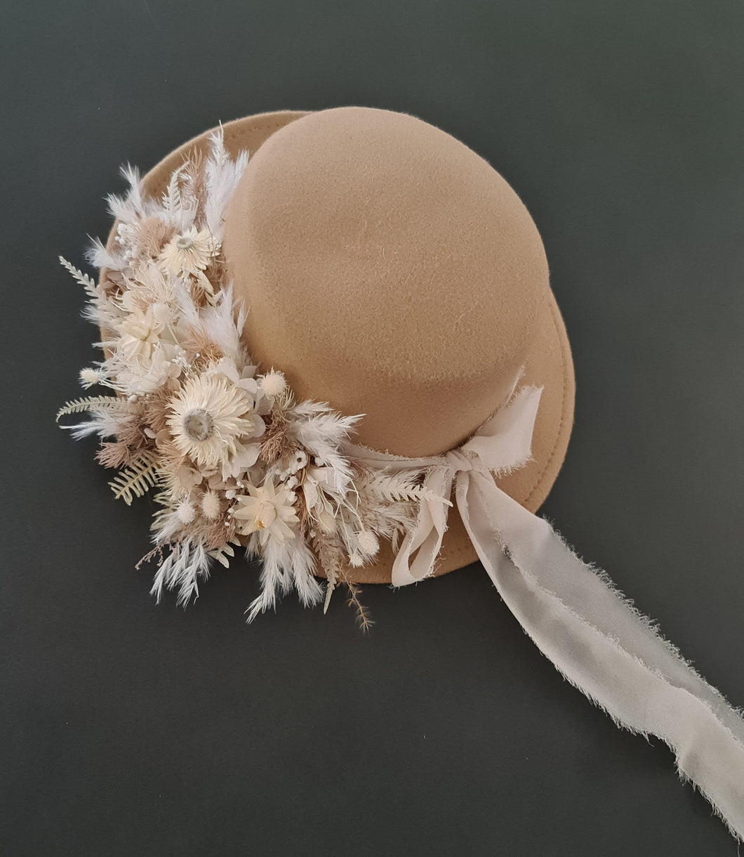 Boho Everlasting flowers hat