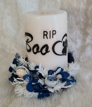 Load image into Gallery viewer, Pet Memory dog /cat Everlasting flowers reef &amp; candle set - blue

