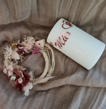 Load image into Gallery viewer, Pet Memory dog /cat Everlasting flowers reef &amp; candle set - neutral &amp; fuchsia
