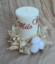 Load image into Gallery viewer, Pet Memory dog /cat preserved flowers reef &amp; candle set  - Cotton flower
