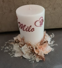 Load image into Gallery viewer, Pet Memory dog /cat Everlasting flowers reef &amp; candle set - Neutral peach
