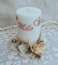 Load image into Gallery viewer, Pet Memory dog /cat Everlasting flowers reef &amp; candle set - Neutral peach
