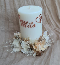 Load image into Gallery viewer, Pet Memory dog /cat Everlasting flowers reef &amp; candle set - Neutral peach
