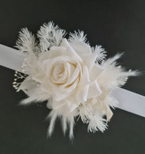 Load image into Gallery viewer, Milky white preserved flowers school formal corsage
