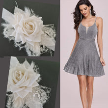 Load image into Gallery viewer, Everlasting flowers white corsage - school formal
