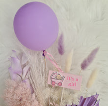 Load image into Gallery viewer, Pastel pink &amp; violet baby girl preserved flowers with lights
