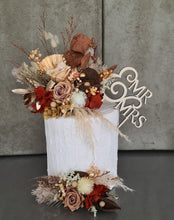 Load image into Gallery viewer, Double Everlasting flowers cake topper in rustic warm tones
