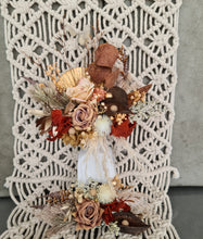 Load image into Gallery viewer, Double Everlasting flowers cake topper in rustic warm tones
