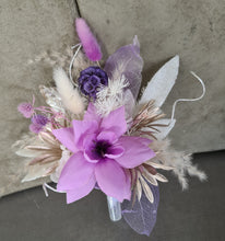 Load image into Gallery viewer, Everlasting flowers cake topper x 2 – Mauve, purple &amp; neutral
