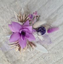 Load image into Gallery viewer, Everlasting flowers cake topper x 2 – Mauve, purple &amp; neutral
