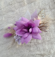 Load image into Gallery viewer, Everlasting flowers cake topper x 2 – Mauve, purple &amp; neutral
