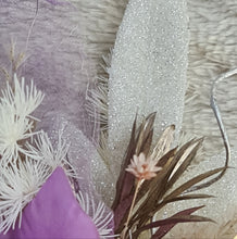 Load image into Gallery viewer, Everlasting flowers cake topper x 2 – Mauve, purple &amp; neutral
