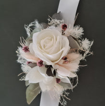 Load image into Gallery viewer, Everlasting School Formal / Wedding corsage - white, pink &amp; sage
