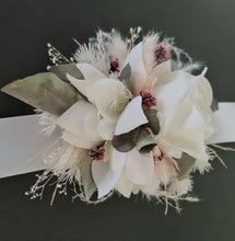 Load image into Gallery viewer, Everlasting School Formal / Wedding corsage - white, pink &amp; sage
