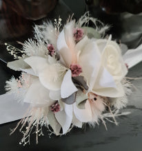 Load image into Gallery viewer, Everlasting School Formal / Wedding corsage - white, pink &amp; sage
