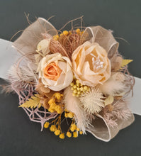 Load image into Gallery viewer, Everlasting flowers yellow corsage - School formal / Wedding
