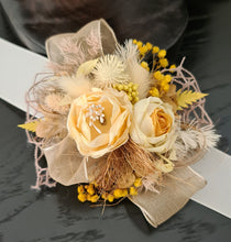 Load image into Gallery viewer, Everlasting flowers yellow corsage - School formal / Wedding
