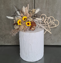 Load image into Gallery viewer, Everlasting flowers Sunflower cake topper - yellow/neutral

