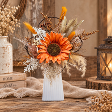 Load image into Gallery viewer, Everlasting flowers Sunflower cake topper - rustic orange
