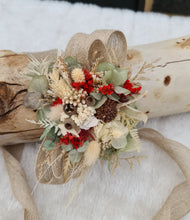 Load image into Gallery viewer, Wildflowers green / red preserved corsage - School formal / wedding
