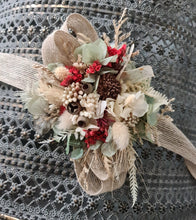 Load image into Gallery viewer, Wildflowers green / red preserved corsage - School formal / wedding
