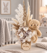 Load image into Gallery viewer, Gorgeous everlasting flowers boho OH BABY mini flowers with bear
