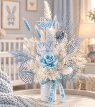 Load image into Gallery viewer, Gorgeous It's A Boy - baby boy preserved welcome flowers
