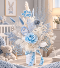 Load image into Gallery viewer, Gorgeous It's A Boy - baby boy preserved welcome flowers
