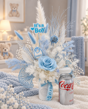 Load image into Gallery viewer, Gorgeous It's A Boy - baby boy preserved welcome flowers
