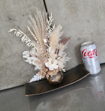 Load image into Gallery viewer, Preserved boho birthday flowers in unique pot w tray
