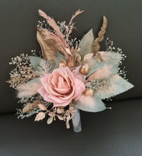 Load image into Gallery viewer, 2 x Flower cake topper in blush, sage &amp; gold
