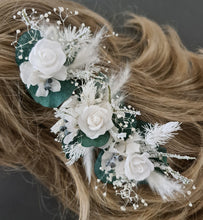 Load image into Gallery viewer, 3 x larger hair bobby pins – green &amp; white
