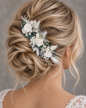 Load image into Gallery viewer, 3 x larger hair bobby pins – green &amp; white
