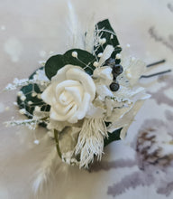 Load image into Gallery viewer, 3 x larger hair bobby pins – green &amp; white
