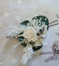 Load image into Gallery viewer, 3 x larger hair bobby pins – green &amp; white
