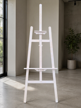Load image into Gallery viewer, White wash wooden easel - HIRE ONLY
